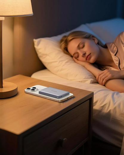 Zewnętrzna bateria bezprzewodowa Baseus PicoGo AM41, 10000mAh, 27W, PD + FQI, 1 x QI - 1 x USB-C, Szara E0027200