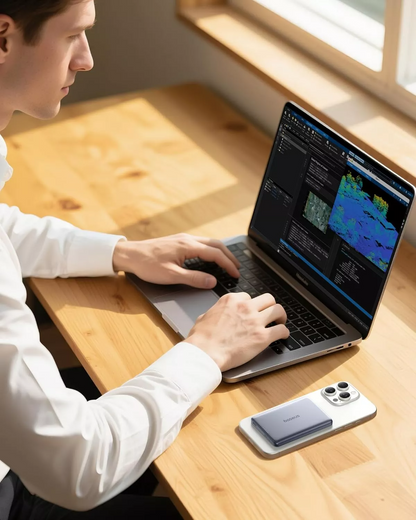 Zewnętrzna bateria bezprzewodowa Baseus PicoGo AM41, 10000mAh, 27W, PD + FQI, 1 x QI - 1 x USB-C, Szara E0027200