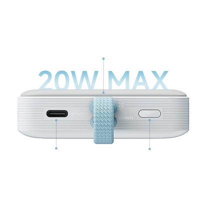 Bezprzewodowy powerbank Cuktech CP132ML, 10000mAh, 22,5W, PD + QI, 2 x USB-C, biały