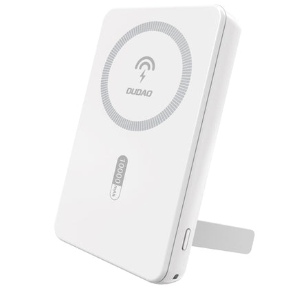 Zewnętrzna bateria bezprzewodowa Dudao K14S+, 10000mAh, 22.5W, QC + PD + FQI, 1 x QI - 1 x USB-A - 1 x USB-C, Biała