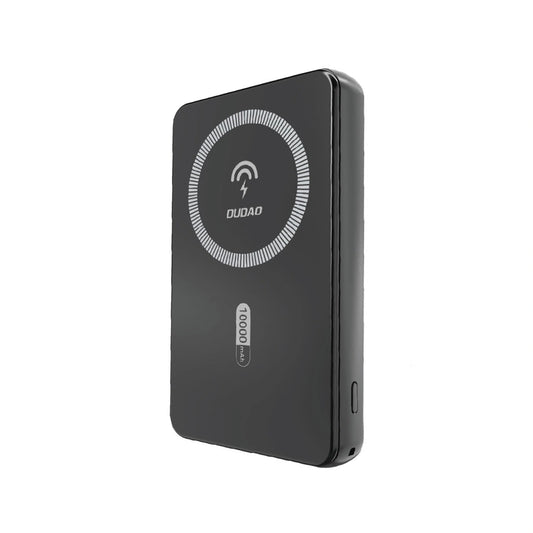 Bezprzewodowy powerbank Dudao K14S, 5000mAh, 20W, QC + PD + FQI, 1 x QI - 1 x USB-A - 1 x USB-C, Czarny