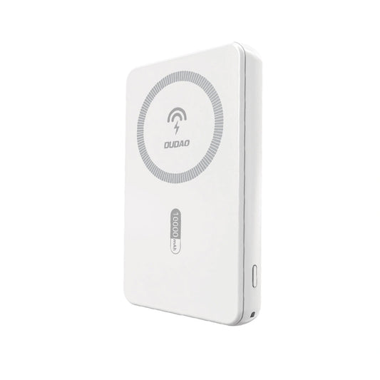 Bezprzewodowy powerbank Dudao K14S, 5000mAh, 20W, QC + PD + FQI, 1 x QI - 1 x USB-A - 1 x USB-C, biały