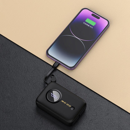 Zewnętrzna bateria Dudao K14, 10000mAh, 22.5W, QC + PD, 1 x Lightning - 1 x USB-A - 2 x USB-C, Czarna