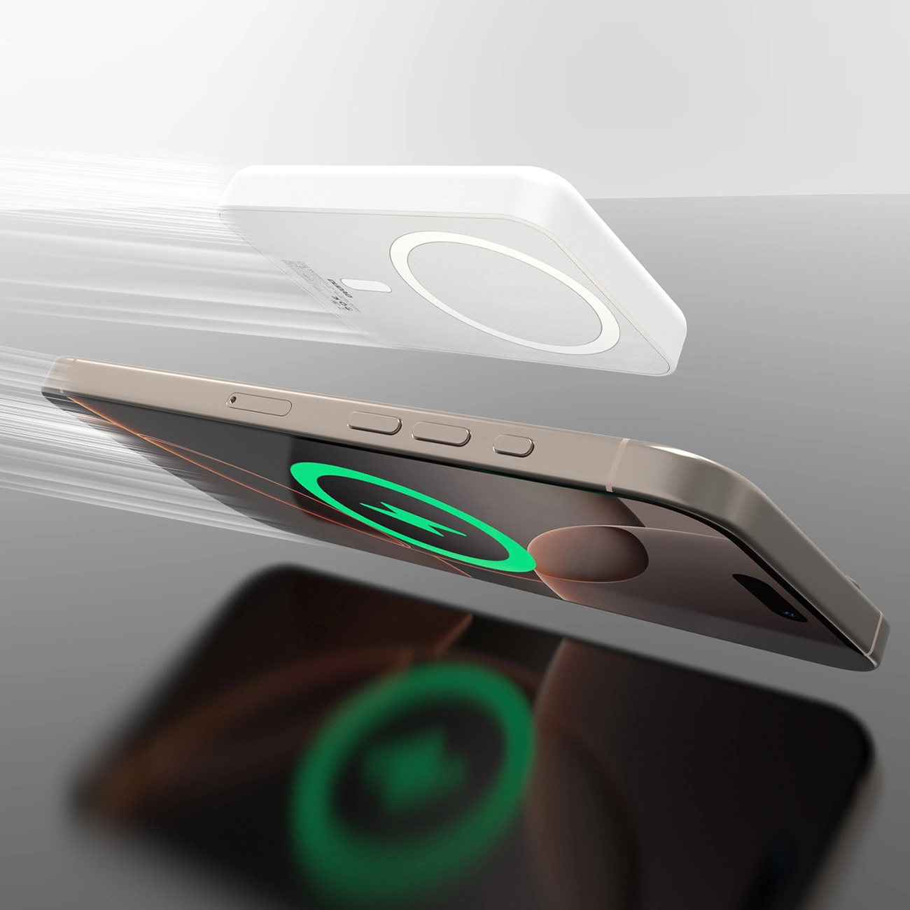 Zewnętrzna bateria bezprzewodowa Dudao K26s, 5000mAh, 20W, PD + FQI, 1 x QI - 1 x USB-C, Biała