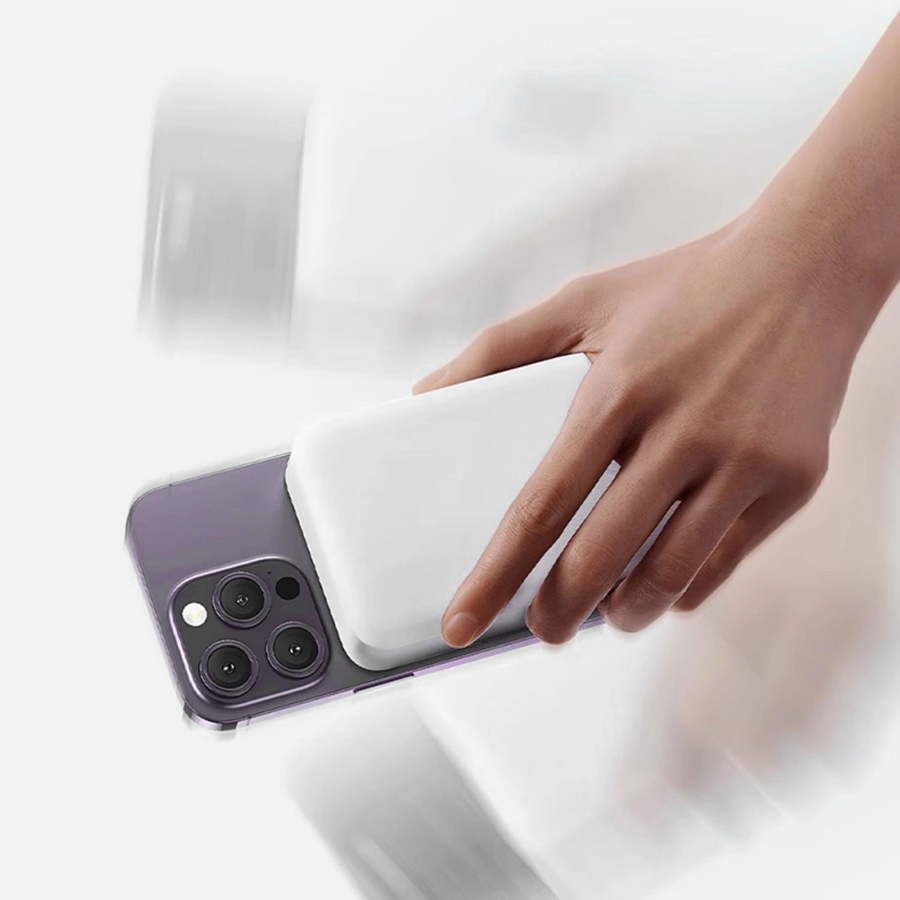 Zewnętrzna bateria bezprzewodowa Dudao K26s, 5000mAh, 20W, PD + FQI, 1 x QI - 1 x USB-C, Biała