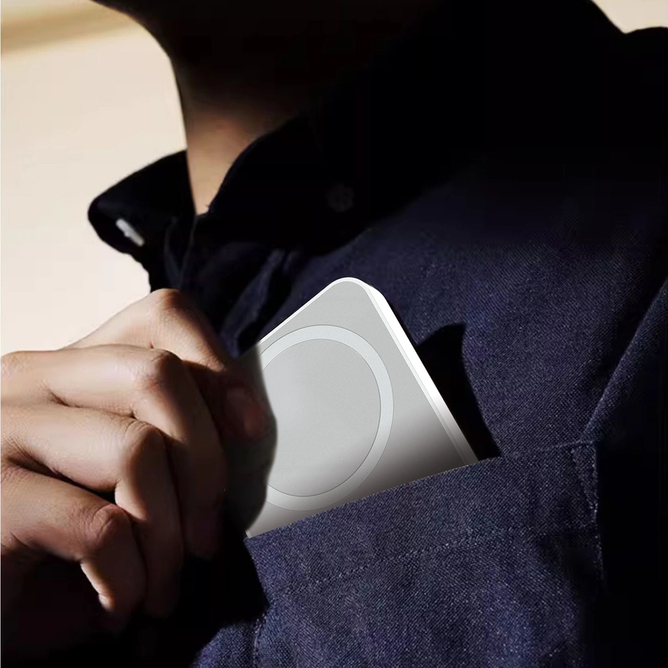 Zewnętrzna bateria bezprzewodowa Dudao K26s, 5000mAh, 20W, PD + FQI, 1 x QI - 1 x USB-C, Biała