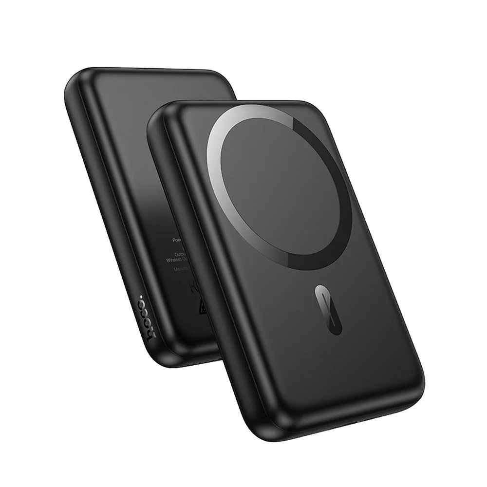 Zewnętrzna bateria bezprzewodowa HOCO J141, 10000mAh, 20W, PD + FQI, 1 x QI - 1 x USB-C, Czarna