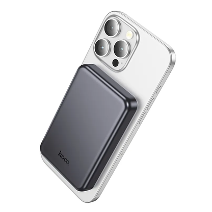 Bezprzewodowy powerbank HOCO J160, 5000mAh, 10W, 1 x QI - 1 x USB-C, Szary