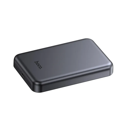 Bezprzewodowy powerbank HOCO J160, 5000mAh, 10W, 1 x QI - 1 x USB-C, Szary