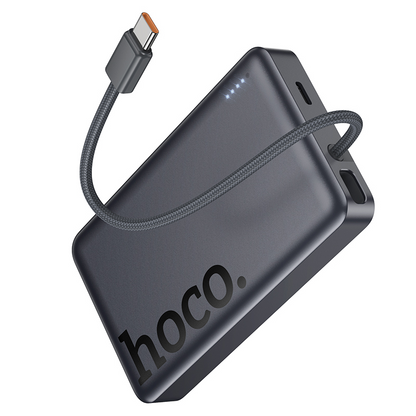 Bezprzewodowy powerbank HOCO Q44, 10000mAh, 20W, PD + FQI, 1 x QI - 2 x USB-C, Szary