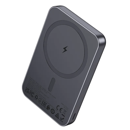 Bezprzewodowy powerbank HOCO J160, 5000mAh, 10W, 1 x QI - 1 x USB-C, Szary