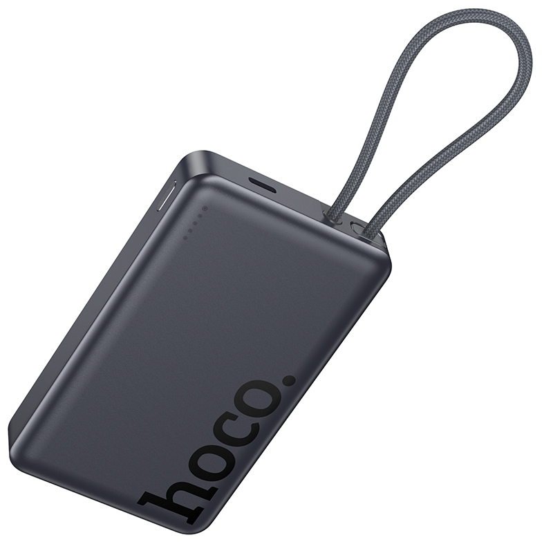 Bezprzewodowy powerbank HOCO Q44, 10000mAh, 20W, PD + FQI, 1 x QI - 2 x USB-C, Szary