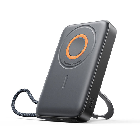 Zewnętrzna bateria bezprzewodowa Joyroom JR-PBM02, 10000mAh, 22.5W, PD + FQI, 1 x QI - 2 x USB-C, Czarna