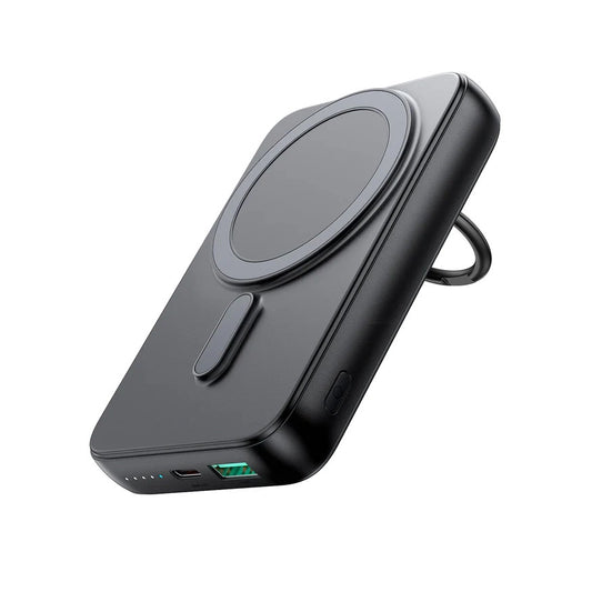 Zewnętrzna bateria bezprzewodowa Joyroom JR-W050, 10000mAh, 20W, QC + PD + FQI, 1 x QI - 1 x USB-A - 1 x USB-C, Czarna