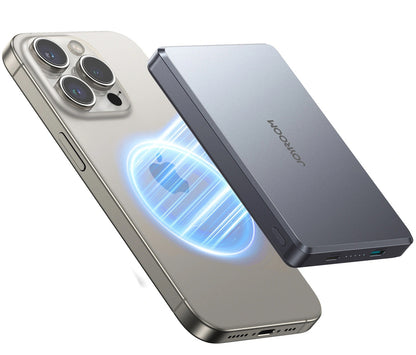 Bezprzewodowy powerbank Joyroom JR-PBM08 Pro, 10000mAh, 22,5W, PD + FQI, 1 x QI - 2 x USB-C, Szary