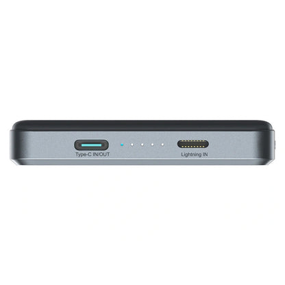 Bezprzewodowy powerbank Joyroom JR-PBM08 Pro, 10000mAh, 22,5W, PD + FQI, 1 x QI - 2 x USB-C, Szary