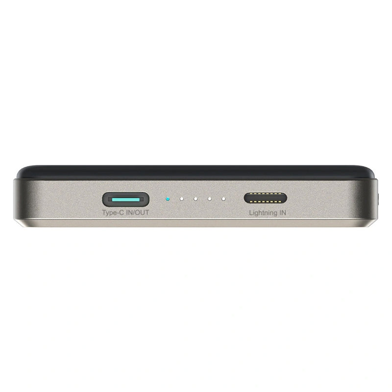 Bezprzewodowy powerbank Joyroom JR-PBM08 Pro, 10000mAh, 22.5W, PD + FQI, 1 x QI - 2 x USB-C, Beżowy