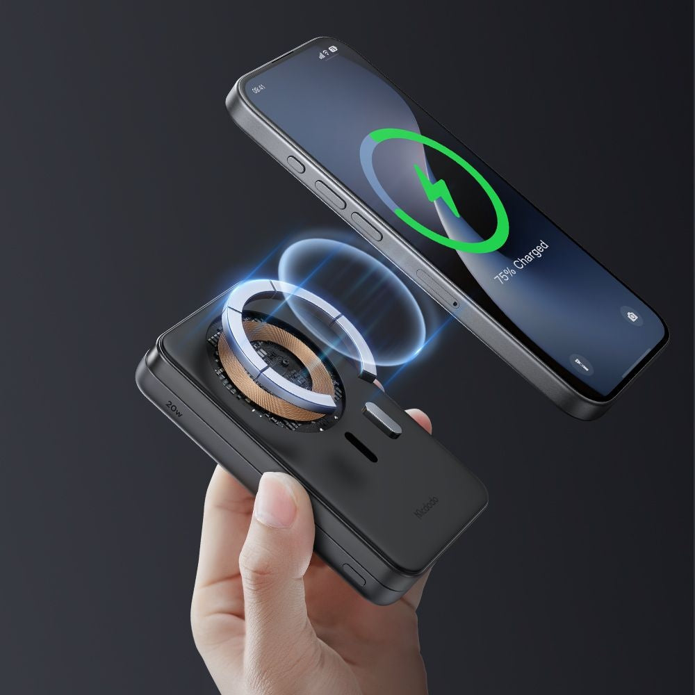 McDodo MC-6310 2in1 Wireless External Battery, 10000mAh, 20W, PD + FQI, 1 x USB-C, Black