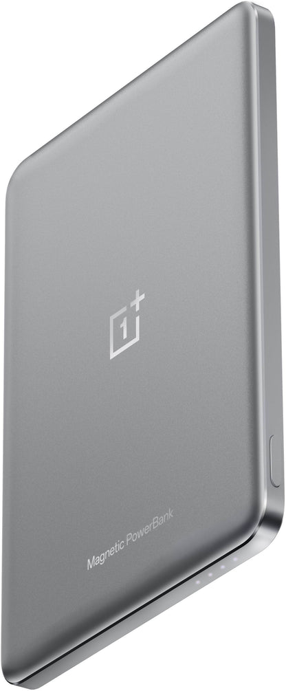 Zewnętrzna bateria bezprzewodowa OnePlus Slim Magnetic, 5000mAh, 10W, FQI, 1 x USB-C, Szara 5411100015