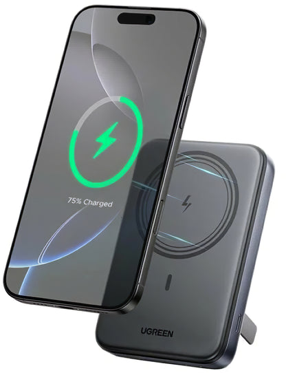 UGREEN PB562 Wireless External Battery, 10000mAh, 20W, PD + FQI, 1 x QI - 1 x USB-C, Black