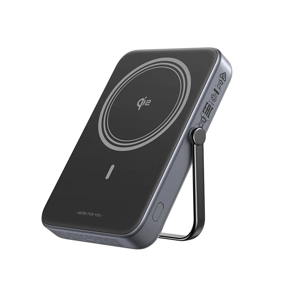Zewnętrzna bateria bezprzewodowa UGREEN PB764 Uno, 10000mAh, 20W, PD + FQI, 1 x QI - 1 x USB-C, Szara