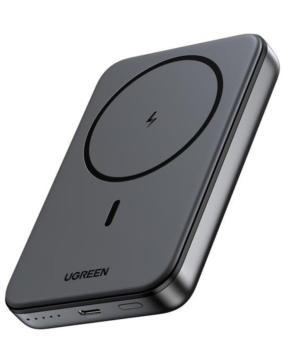 Zewnętrzna bateria bezprzewodowa UGREEN PB561, 10000mAh, 20W, PD + FQI, 1 x QI - 1 x USB-C, Czarna
