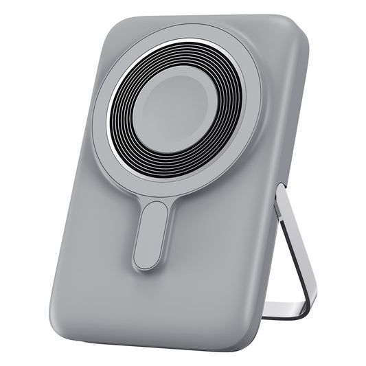 Zewnętrzna bateria bezprzewodowa WiWu Wi-P018, 10000mAh, 20W, PD + FQI, 1 x QI - 1 x USB-C, Szara