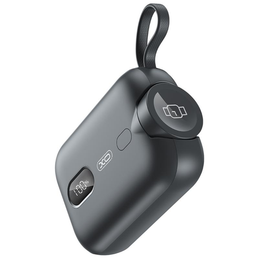 Zewnętrzna bateria bezprzewodowa XO Design PR260, 10000mAh, 20W, PD + QI, 1 x QI - 2 x USB-C, Czarna