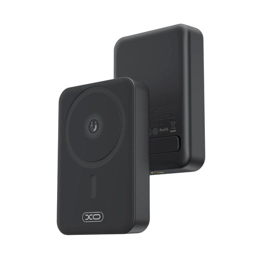 Zewnętrzna bateria bezprzewodowa XO Design PR231, 10000mAh, 20W, PD + FQI, 1 x QI - 1 x USB-C, Czarna