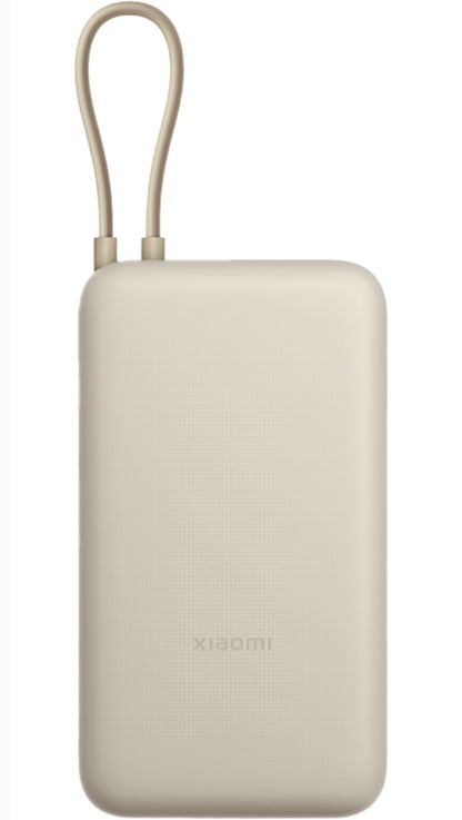 Zewnętrzna bateria Xiaomi, 20000mAh, 33W, QC + PD, 1 x USB-A - 2 x USB-C, Beżowa BHR8851GL