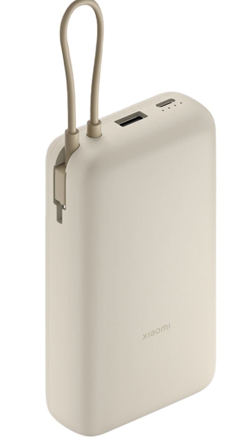 Zewnętrzna bateria Xiaomi, 20000mAh, 33W, QC + PD, 1 x USB-A - 2 x USB-C, Beżowa BHR8851GL
