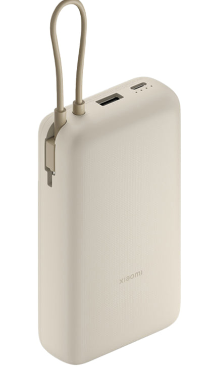 Zewnętrzna bateria Xiaomi, 20000mAh, 33W, QC + PD, 1 x USB-A - 2 x USB-C, Beżowa BHR8851GL