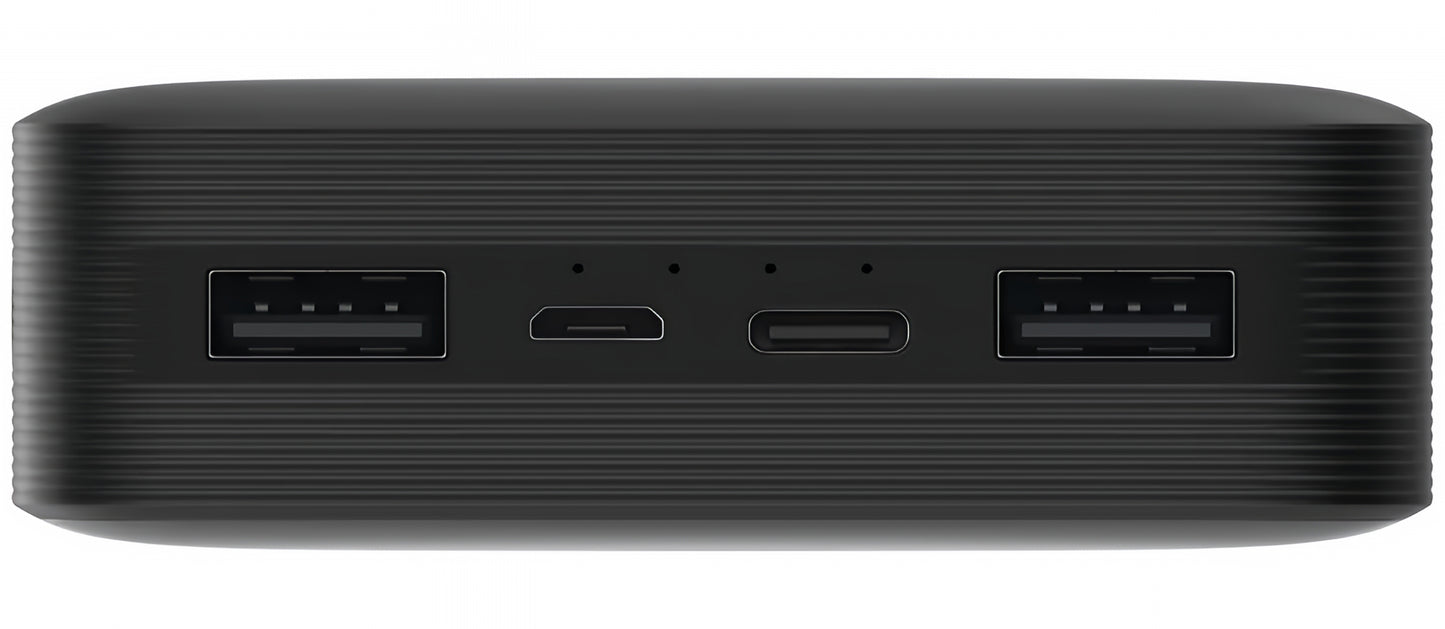 Zewnętrzna bateria Xiaomi, 20000mAh, 18W, QC, 2 x USB-A, Czarna PB200LZM