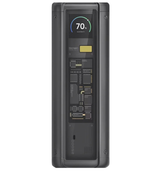 Zewnętrzna bateria Xiaomi HyperCharge, 25000mAh, 212W, QC + PD, 1 x USB-A - 2 x USB-C, Czarna BHR9970GL