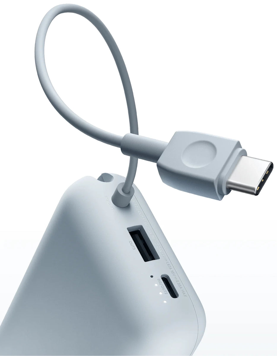 Zewnętrzna bateria Xiaomi Pocket Edition Pro, 10000mAh, 33W, QC + PD, 1 x USB-A - 1 x USB-C, Niebieska BHR9073GL