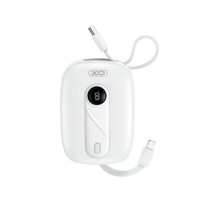 Zewnętrzna bateria XO Design PR246, 10000mAh, 22.5W, PD, 1 x Lightning - 2 x USB-C, Biała