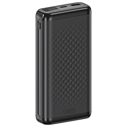Powerbank XO Design PB309, 20000mAh, 22.5W, QC + PD, 1 x USB-A - 1 x USB-C, Czarny