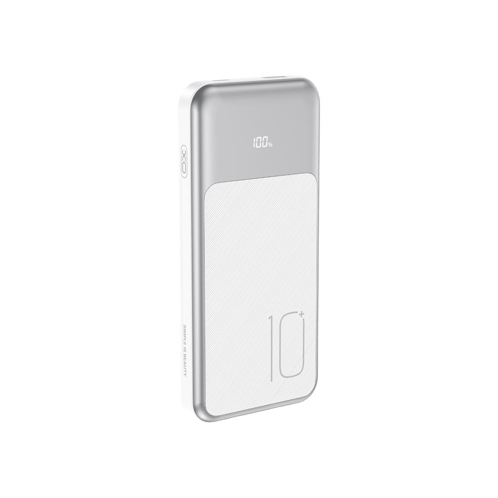 Zewnętrzna bateria XO Design PR248, 10000mAh, 22.5W, QC + PD, 1 x Lightning - 1 x USB-A - 2 x USB-C, Biała