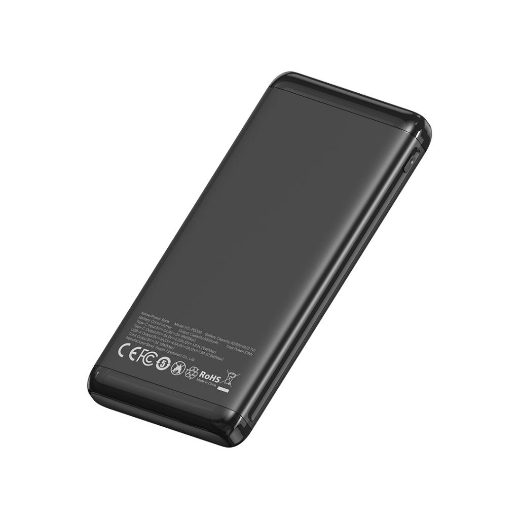 Powerbank XO Design PB308, 10000mAh, 22,5W, QC + PD, 1 x USB-A - 1 x USB-C, Czarny