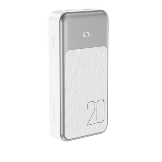 XO Design PR249 External Battery, 20000mAh, 22.5W, QC + PD, 1 x Lightning - 1 x USB-A - 2 x USB-C, White