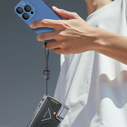 Zewnętrzna bateria Yesido YP89, 10000mAh, 22.5W, QC + PD + FQI, 1 x Lightning - 1 x QI - 1 x USB-A - 1 x USB-C, Szara