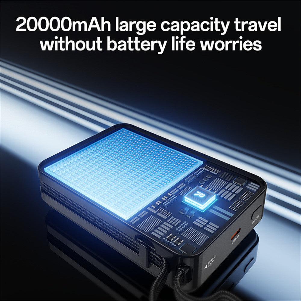 Yesido YP97 External Battery, 20000mAh, 65W, PD, 2 x USB-C, Gray