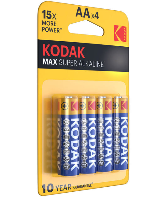 Bateria Kodak Max Super, AA / LR6, Zestaw 4 sztuk