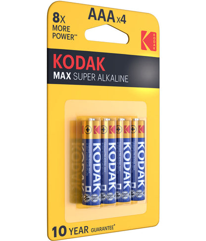 Kodak Max Alkaline Battery, AAA / LR3, Set of 4 EKSTD30952812P4