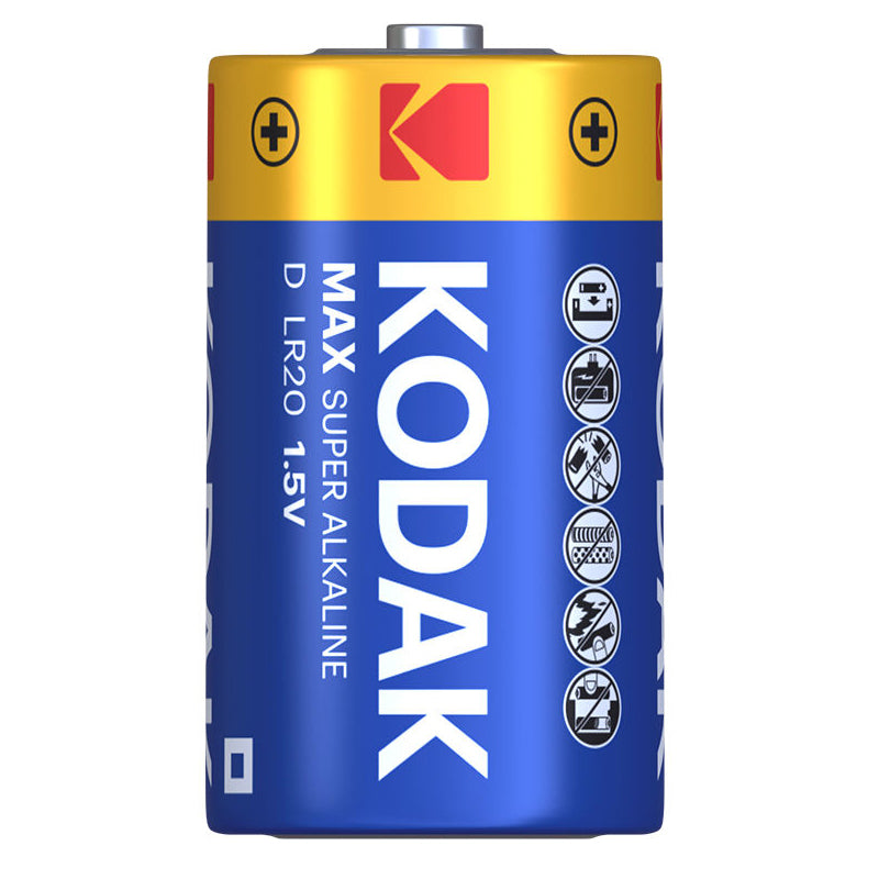 Bateria Kodak Max Alkaline, LR20, Zestaw 2 sztuki