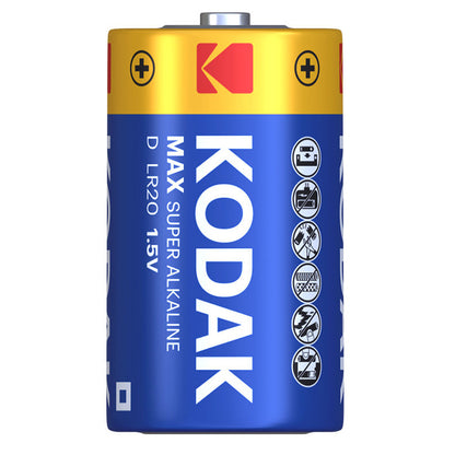 Bateria Kodak Max Alkaline, LR20, Zestaw 2 sztuki