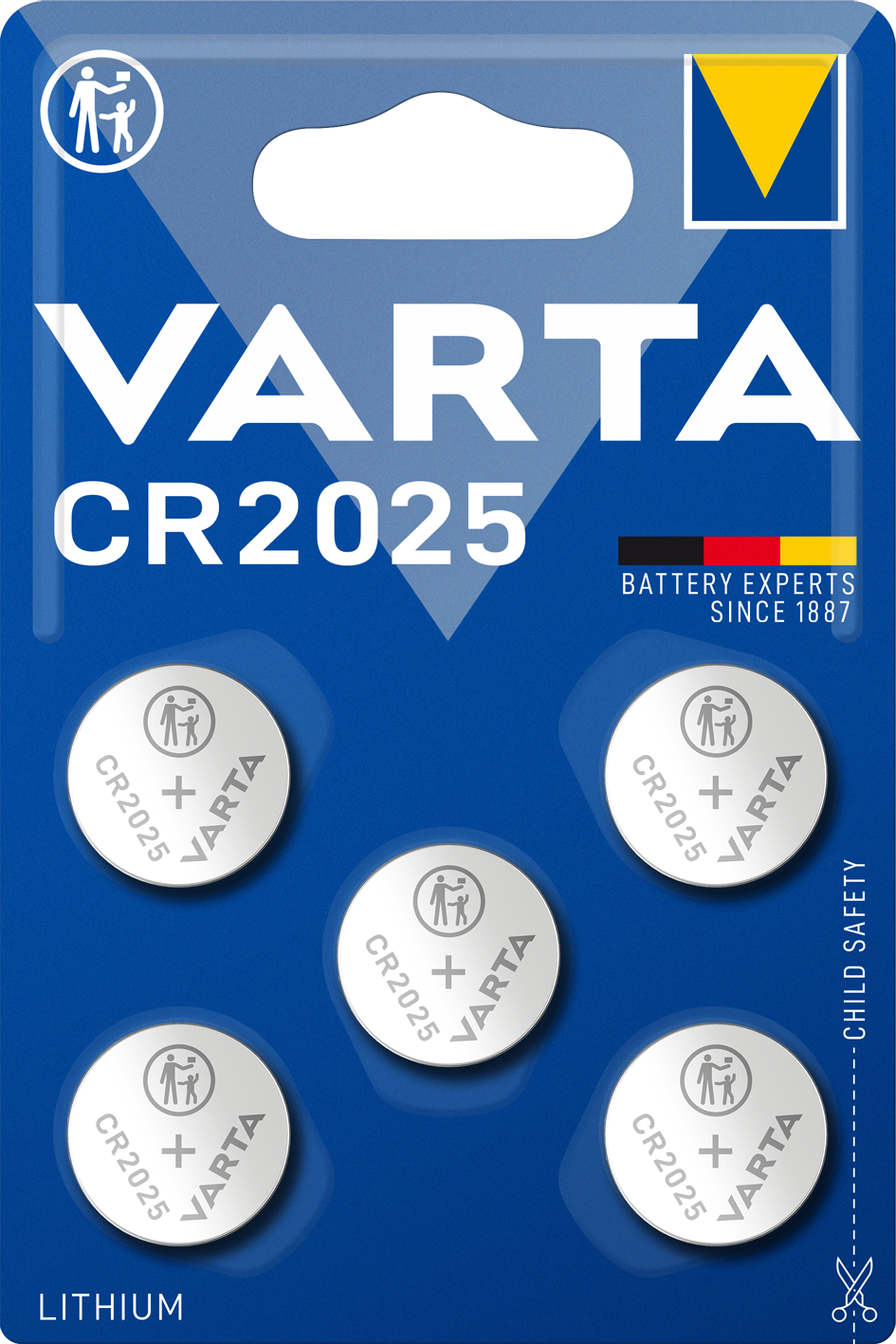 Baterie Varta, CR2025, zestaw 5 sztuk