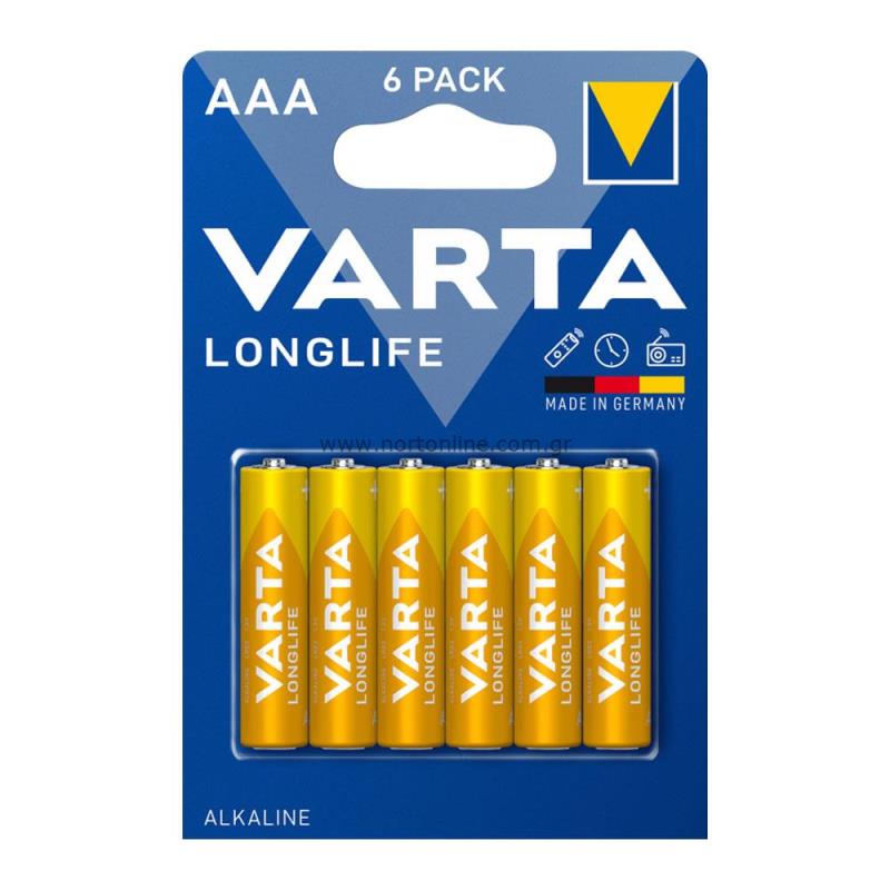 Baterie Varta Longlife 4103, AAA / LR3, zestaw 6 sztuk