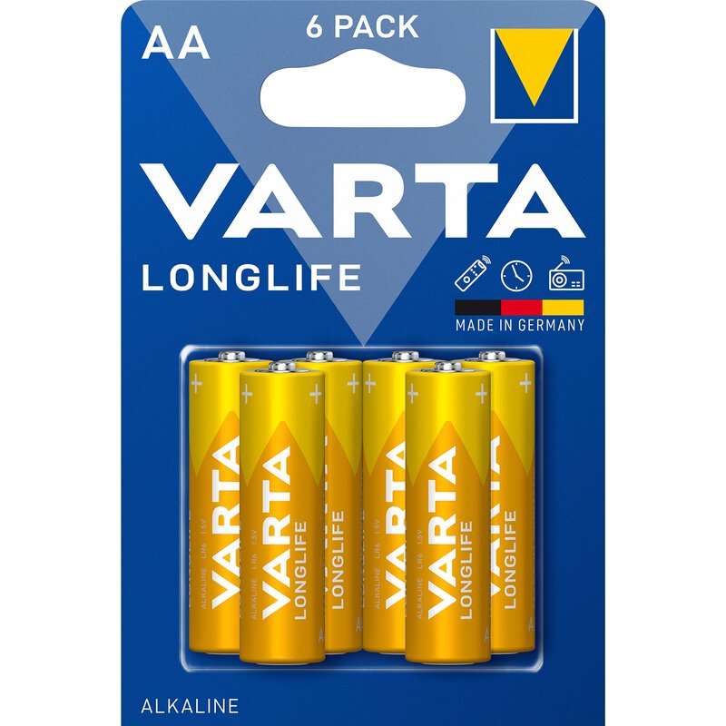 Baterie Varta Longlife 4106, AA / LR6, zestaw 6 sztuk