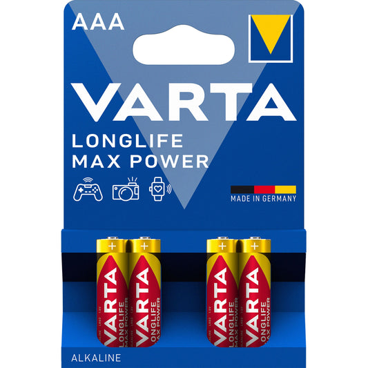 Baterie Varta Longlife Max Power 4703, AAA / LR3, zestaw 4 sztuk 04703101404